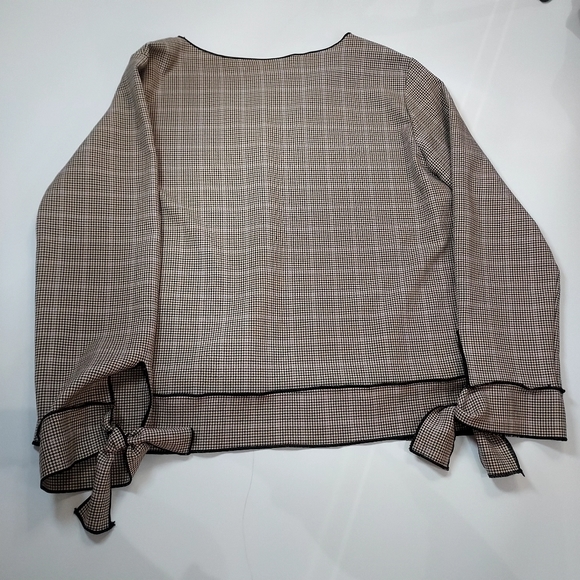 Zara Houndstooth Bow Top, L - Picture 5 of 5